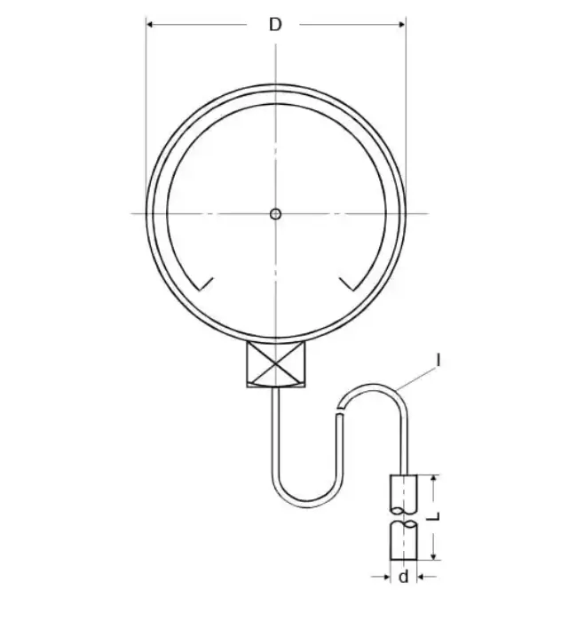 Gas-filled dial thermometer