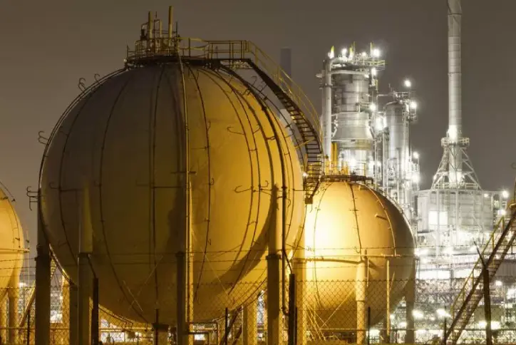 Chemical plant storage tanks for pressure gauge applications