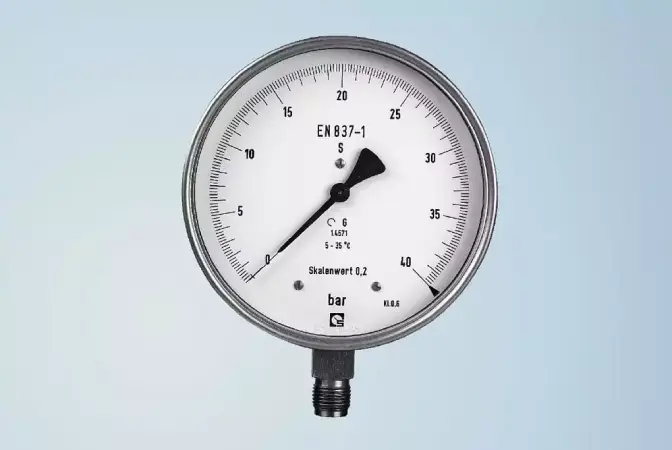 Test pressure gauges